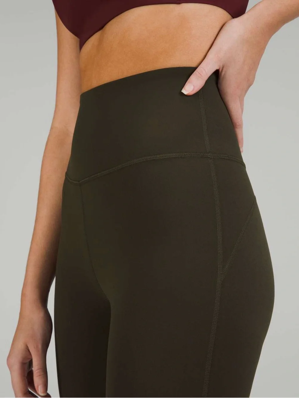 Lululemon Groove Super-High-Rise Flared Pant Nulu Women’s Size 6 Dark Olive